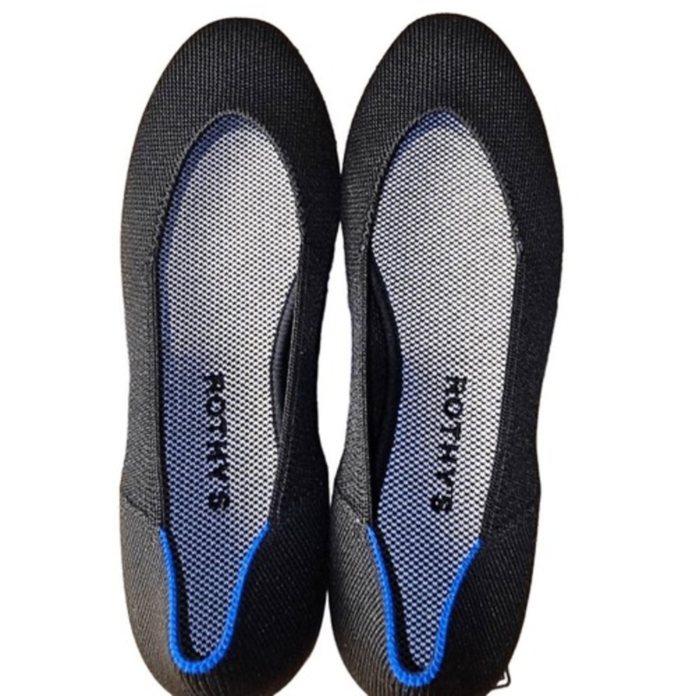 Rothy's Womens Black Flats Shoes Slip On 7